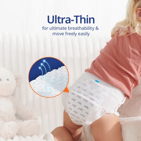 Milk Baby Diaper Yoga Pants, Size L - 36 Pcs, 9 To 17 KG - Dezine Kids