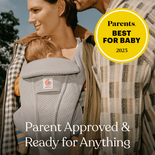 Ergobaby Omni Deluxe Baby Carrier - Lightweight Newborn to Toddler Carrier with Breathable Soft Mesh, Enhanced Lumbar Support, Adjustable Waistbelt & Cross Straps, Privacy Hood, 4 Carry Positions, 6 Storage Pockets, 3-20Kgs, Birth - 4 Years, Serene Blue - Dezine Kids