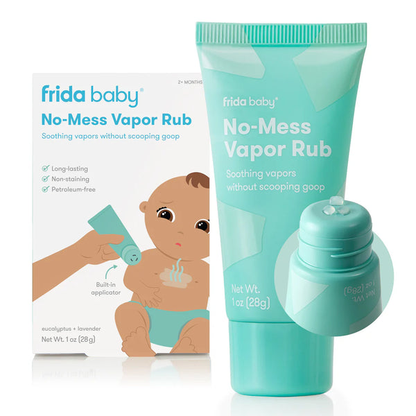 Frida Baby No-Mess Vapor Rub for Chest, Neck, Back + Foot, Non-Medicated, Petroleum-Free