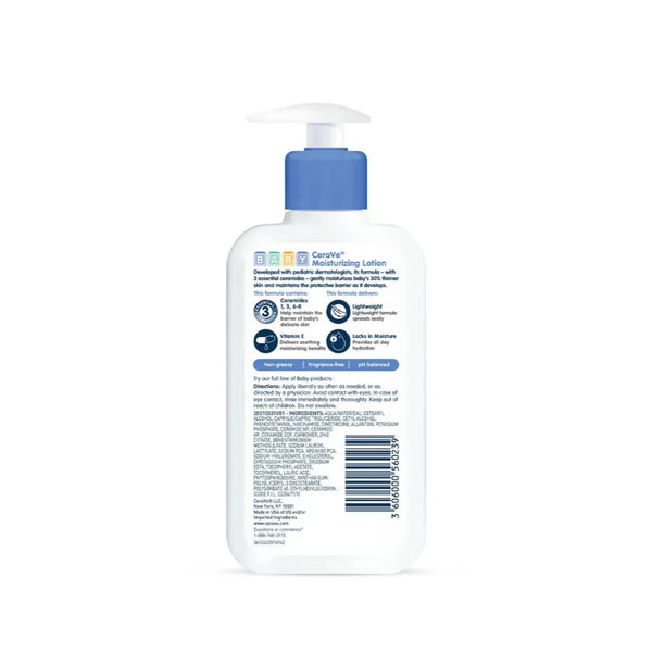 Cerave Baby Moisturizing Lotion with Hyaluronic Acid Paraben & Fragrance Free - 237 ml
