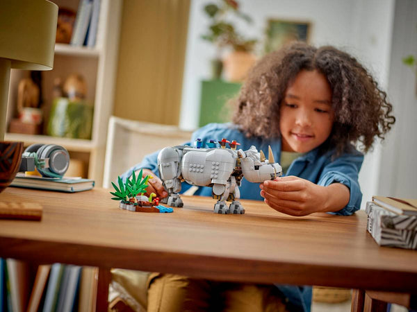 Lego Creator Wild Animals Majestic Rhino with Birds - Dezine Kids