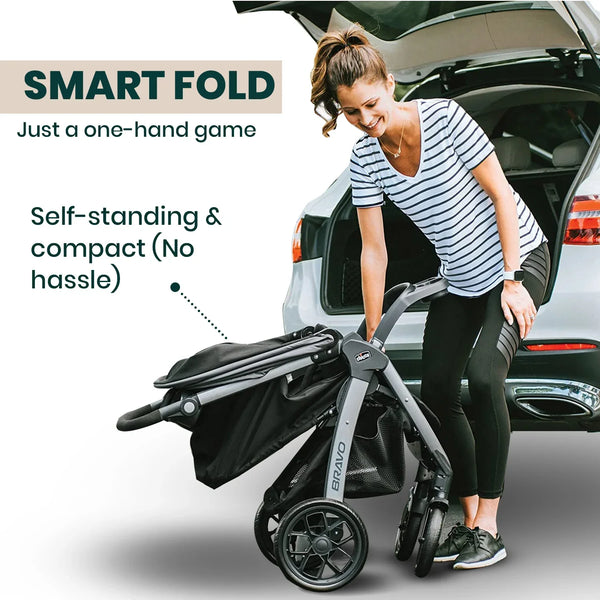Chicco Bravo Stroller - Black - Dezine Kids
