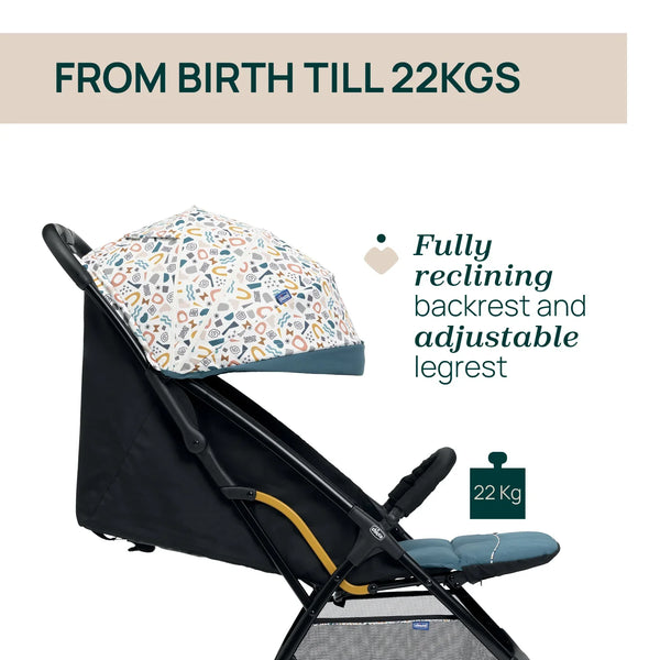 Chicco Glee Joyful Stroller - Teal - Dezine Kids
