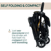 Chicco Glee Compact & Travel Stroller - Uneven Black - Dezine Kids