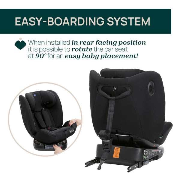 Chicco Unico Evo I Size Baby Car Seat - Black - Dezine Kids