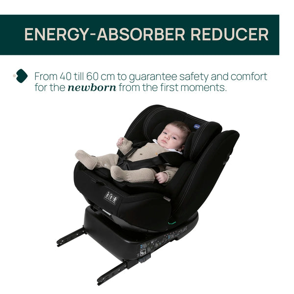 Chicco Unico Evo I Size Baby Car Seat - Black - Dezine Kids