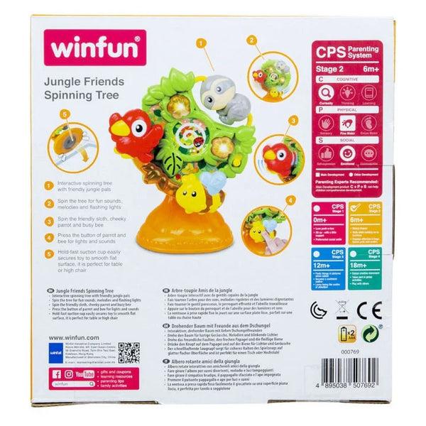 Winfun Jungle Friends Spinning TreeInteractive Toy with Suction Cup - Dezine Kids