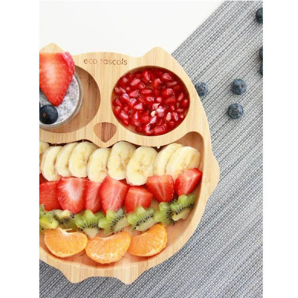 Eco rascals Bamboo Owl Suction Plate