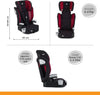 Joie Elevate Baby Car Seat, Group 1, 2, 3 Car Seat for Baby 1 to 12 Years - Cherry - Dezine Kids