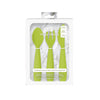 EzPz Happy Utensils for Toddlers(Spoon, Fork & Knife) - Lime
