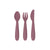 Happy Utensils for Toddlers(Spoon, Fork & Knife) - Mauve