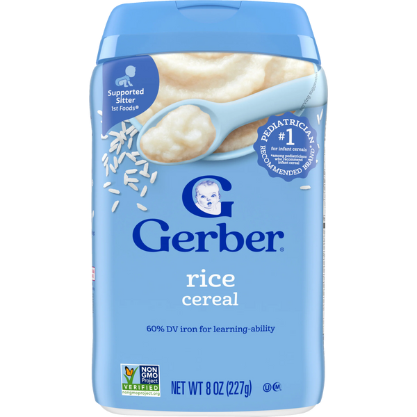 Gerber Cereal for Supported Sitters, 4+ months - Rice