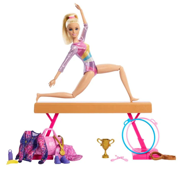 Barbie Gymnastics Playset With Blonde Fashion Doll & Balance Beam - Dezine Kids