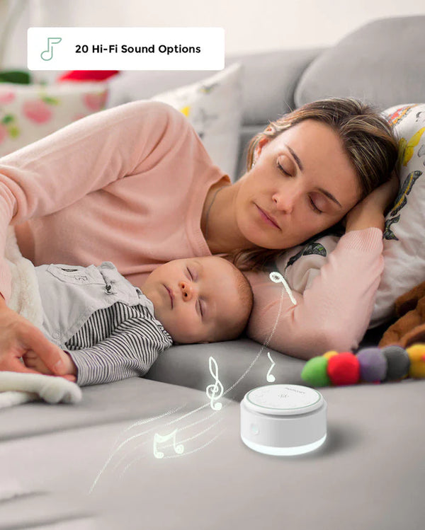 Momcozy Portable Baby Sound Machine, Long Battery Life - Cold Light
