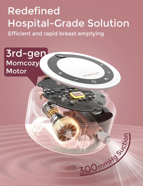 Momcozy V1 Pro Hospital Grade Double Wearable Breast Pump - Red