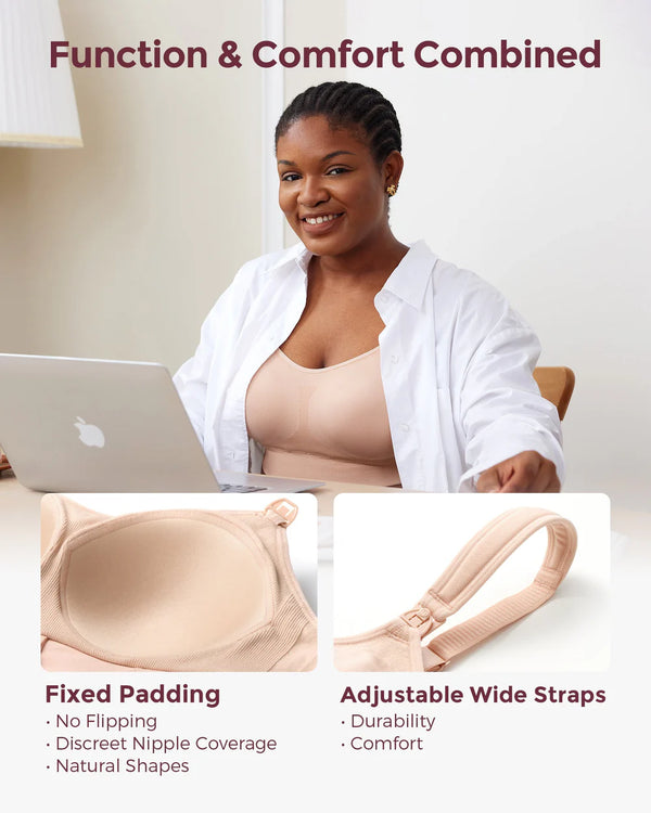 Momcozy Maternity Accessory 4 in 1 Hands Free Pumping Bra - Skin
