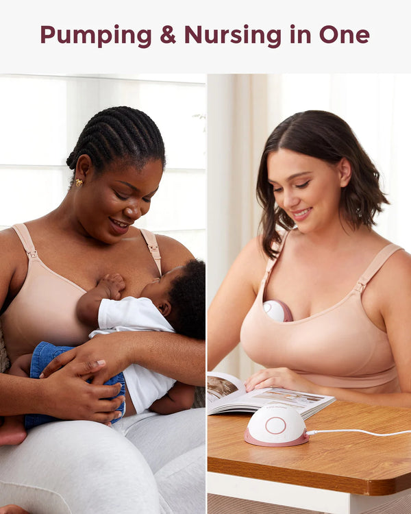 Momcozy Maternity Accessory 4 in 1 Hands Free Pumping Bra - Skin