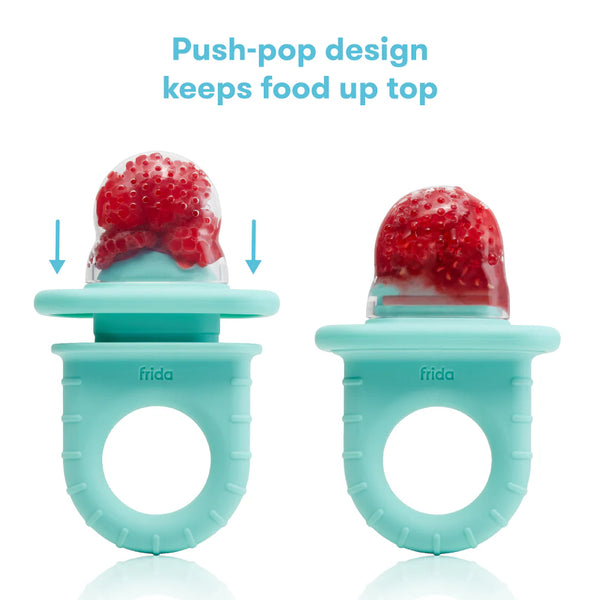 Frida Baby Push Pop Feeder, BPA Free, Dishwasher Safe - Teal